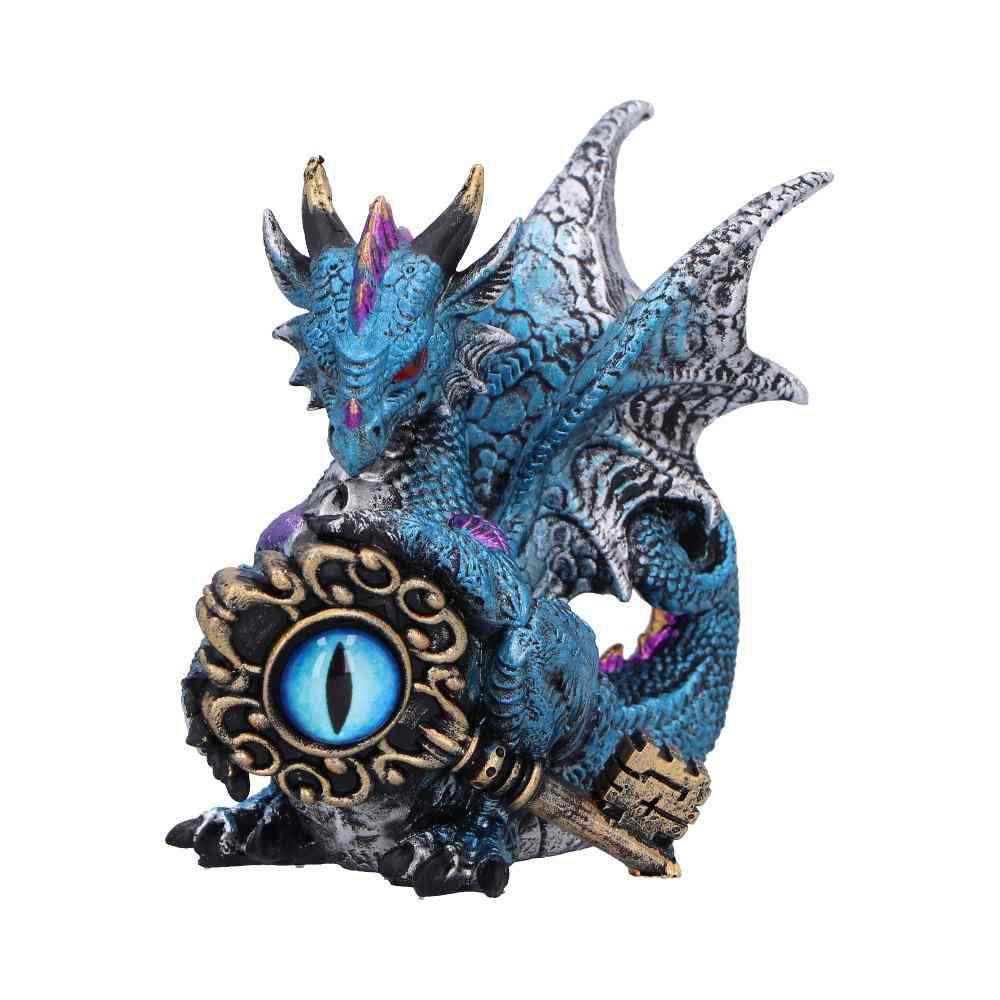 Nemesis Now - Keeper of the Key (Blue) Figurine - Dragon - Bleu